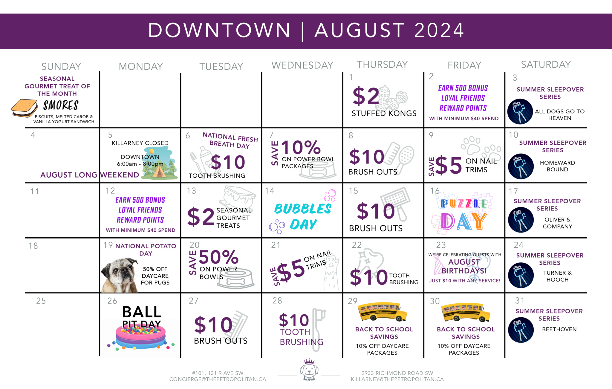 Event and Savings | Downtown August 2024